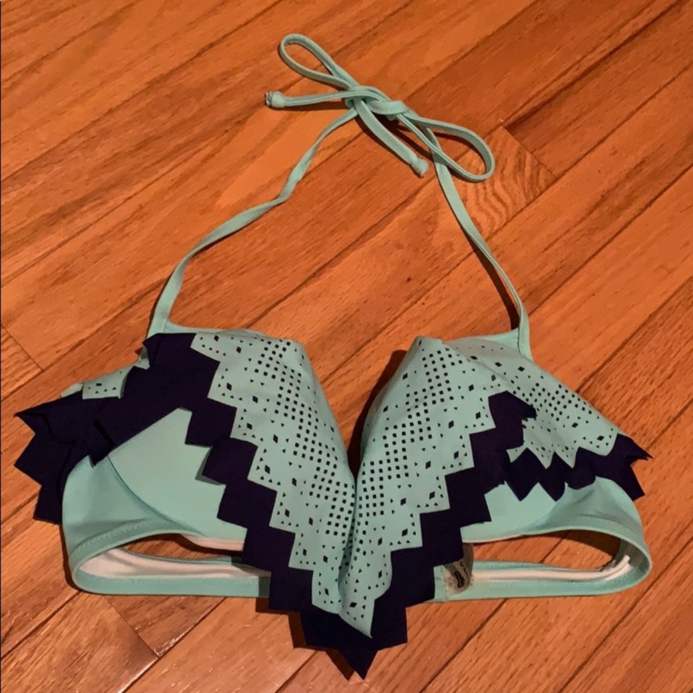 shades of blue bikini top push up